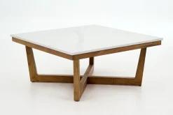 Tables De Salon|Tables De Salon<Flamant MARNIX, table basse, chêne et pierre, 90x90 Mixte