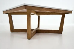 Tables De Salon|Tables De Salon<Flamant MARNIX, table basse, chêne et pierre, 90x90 Mixte