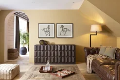 Lampadaires|Luminaire<Flamant MARTHA, lampadaire, marron/, laiton Noir