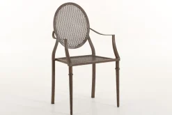 Chaises|Chaises<Flamant MARY, chaise avec accoudoirs de jardin, métal et finition rouille Brun