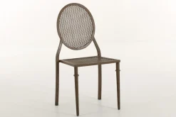 Chaises|Chaises<Flamant MARY, chaise de jardin, métal et finition rouille Brun
