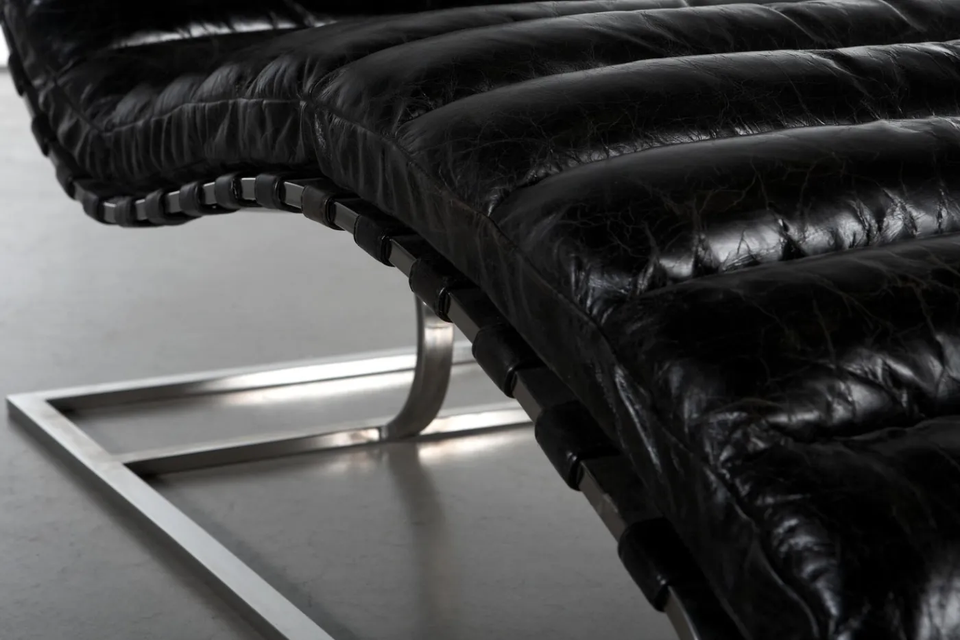 Fauteuils|Sièges<Flamant MASON, chaise longue, cuir, vintage, Noir