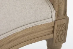 Chaises|Chaises<Flamant MEDY, chaise avec accoudoirs, chêne, lin naturel Blanccassé