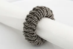 Décoration De Table|Accessoires<Flamant MEINA, rond de serviette, perles, Gris