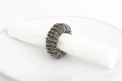 Décoration De Table|Accessoires<Flamant MEINA, rond de serviette, perles, Gris