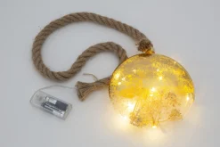 Boules De Noël|Boules De Noël<Flamant MERESE, pendentif Noël, disque, S, avec leds Brun