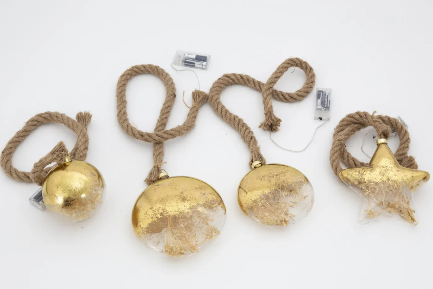 Boules De Noël|Boules De Noël<Flamant MERESE, pendentif Noël, disque, S, avec leds Brun