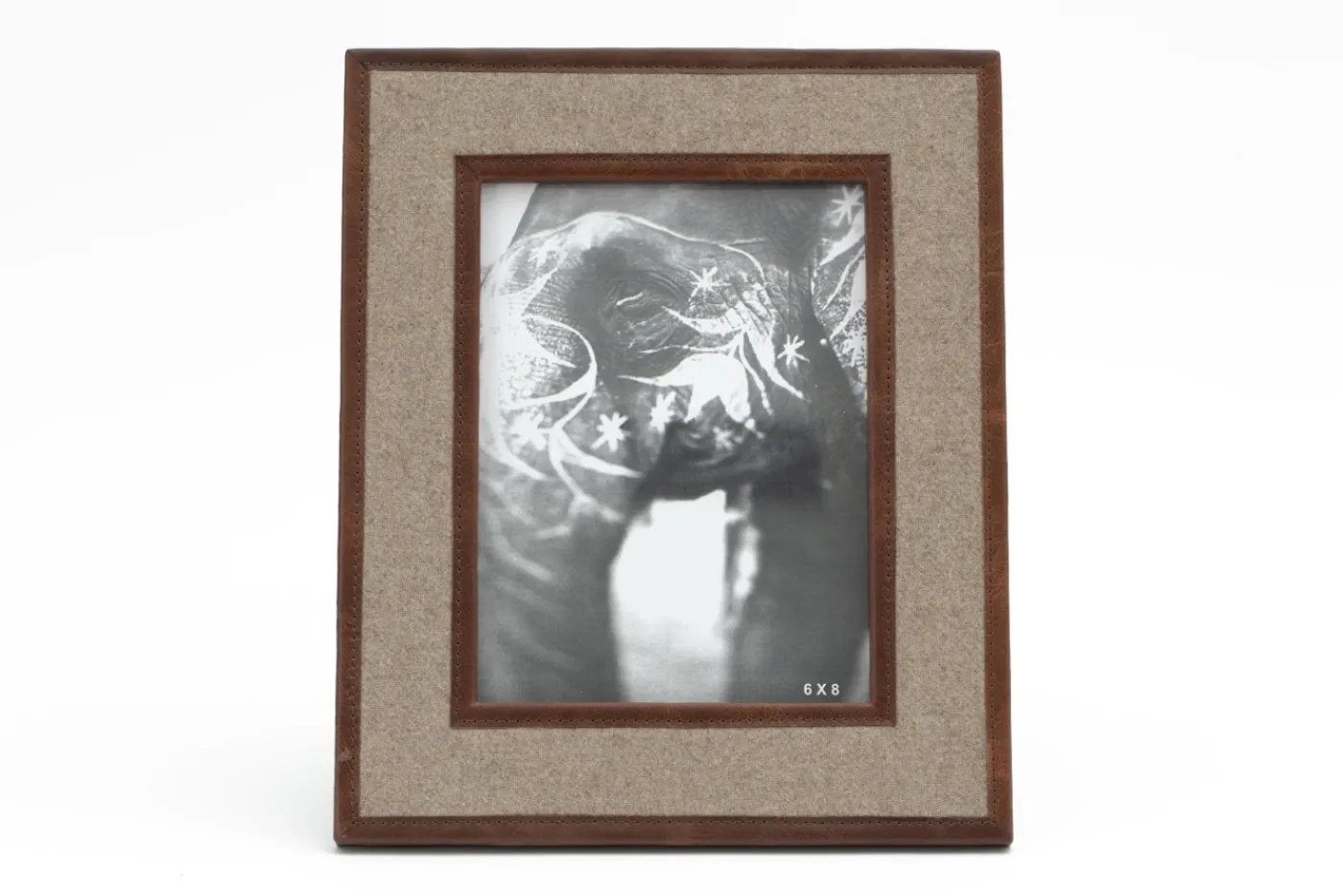 Cadres Photo|Cadres Photo<Flamant MILBURN, cadre photo, laine et cuir, 15x20 Brun