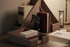 Décoration|Décoration De Bureau<Flamant MILBURN, porte-dossier, laine et cuir Brun