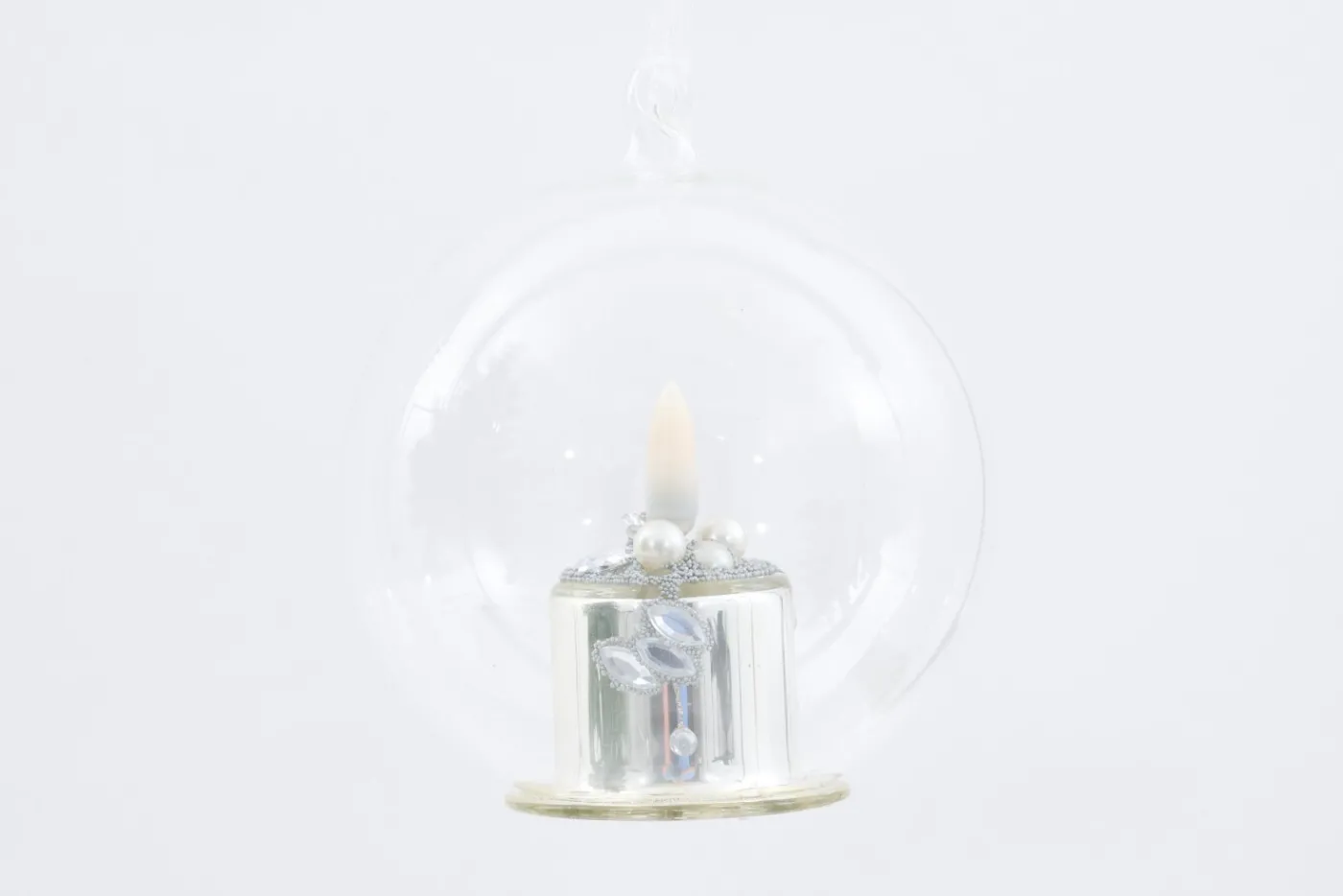 Boules De Noël|Boules De Noël<Flamant MILENE, boule de Noël, Argent