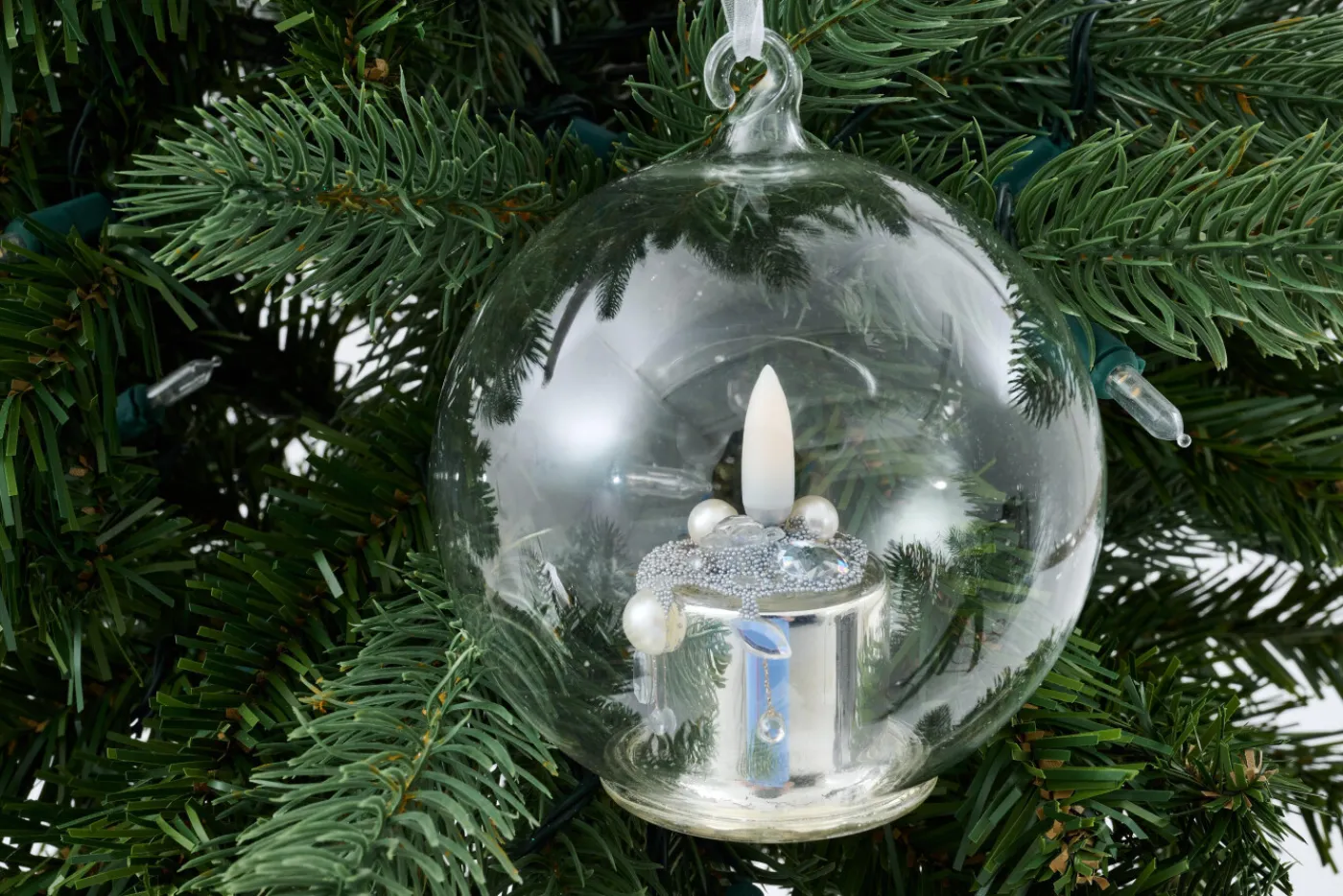 Boules De Noël|Boules De Noël<Flamant MILENE, boule de Noël, Argent