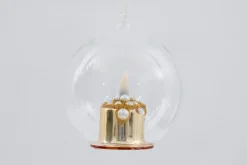 Boules De Noël|Boules De Noël<Flamant MILENE, boule de Noël, Or