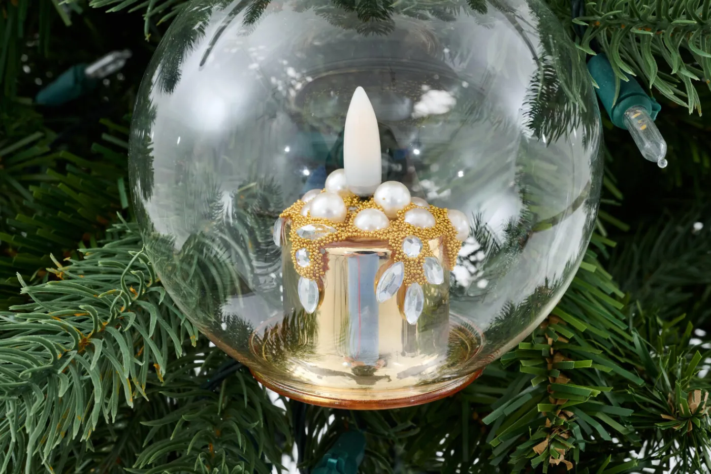 Boules De Noël|Boules De Noël<Flamant MILENE, boule de Noël, Or