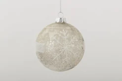 Boules De Noël|Boules De Noël<Flamant MILKO, boule de Noël, S Blanc