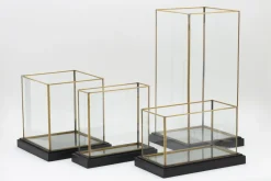 Porte Bougie, Chauffe-Plats Et Photophores|Porte Bougie, Chauffe-Plats Et Photophores<Flamant MINALI, photophore, laiton et verre, 44x24x26 Transparent