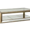 Tables De Salon|Tables De Salon<Flamant MITCHELL, table basse, rectangulaire, verre miroir et bois, 160x80