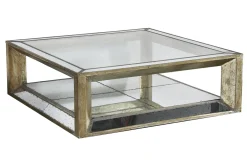 Tables De Salon|Tables De Salon<Flamant MITCHELL, table basse, verre miroir et bois, carrée