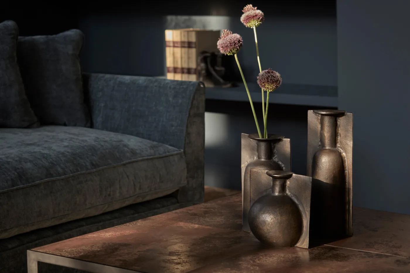 Pots Et Vases|Décoration<Flamant MONO, vase, métal, L Noir