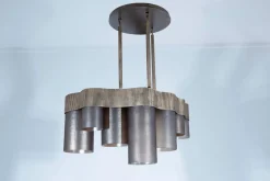 Suspensions Et Lustres|Luminaire<Flamant MONTI, lampe suspension, métal et verre, 7 lampes Brun