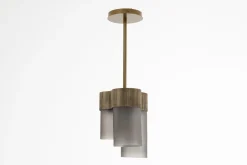 Suspensions Et Lustres|Luminaire<Flamant MONTI, lampe suspension, métal et verre, 3 lampes Brun