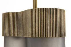 Suspensions Et Lustres|Luminaire<Flamant MONTI, lampe suspension, métal et verre, 3 lampes Brun