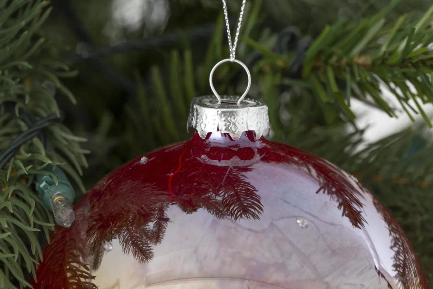Boules De Noël|Boules De Noël<Flamant MYCONOS, boule de Noël, L Rouge