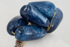 Décoration De Table|Accessoires<Flamant NAOH, rond de serviette, perles, Bleu