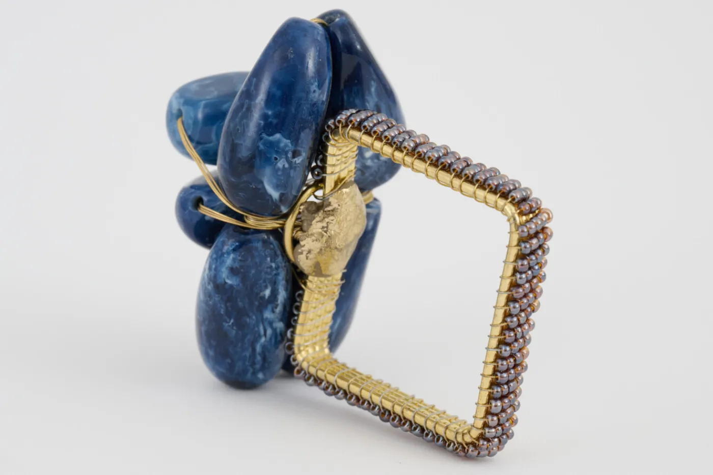 Décoration De Table|Accessoires<Flamant NAOH, rond de serviette, perles, Bleu
