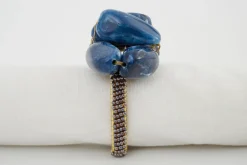 Décoration De Table|Accessoires<Flamant NAOH, rond de serviette, perles, Bleu