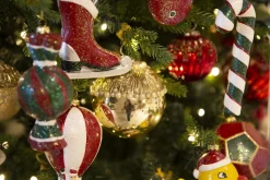 Boules De Noël|Boules De Noël<Flamant NARI, boule de Noël Or