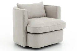 Fauteuils|Sièges<Flamant NELIA, fauteuil, naturel, rotatif Blanccassé