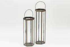 Porte Bougie, Chauffe-Plats Et Photophores|Porte Bougie, Chauffe-Plats Et Photophores<Flamant NESSINO, photophore, fer et verre, L Transparent
