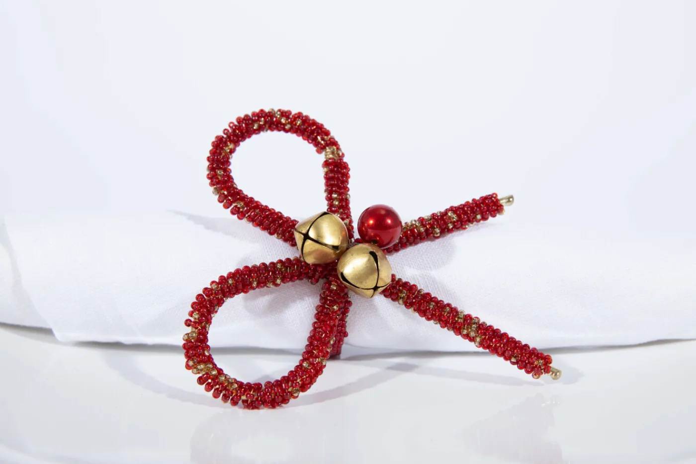 Décoration De Table|Accessoires<Flamant OLBIA, rond de serviette, perles Rouge