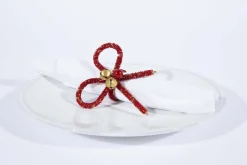 Décoration De Table|Accessoires<Flamant OLBIA, rond de serviette, perles Rouge
