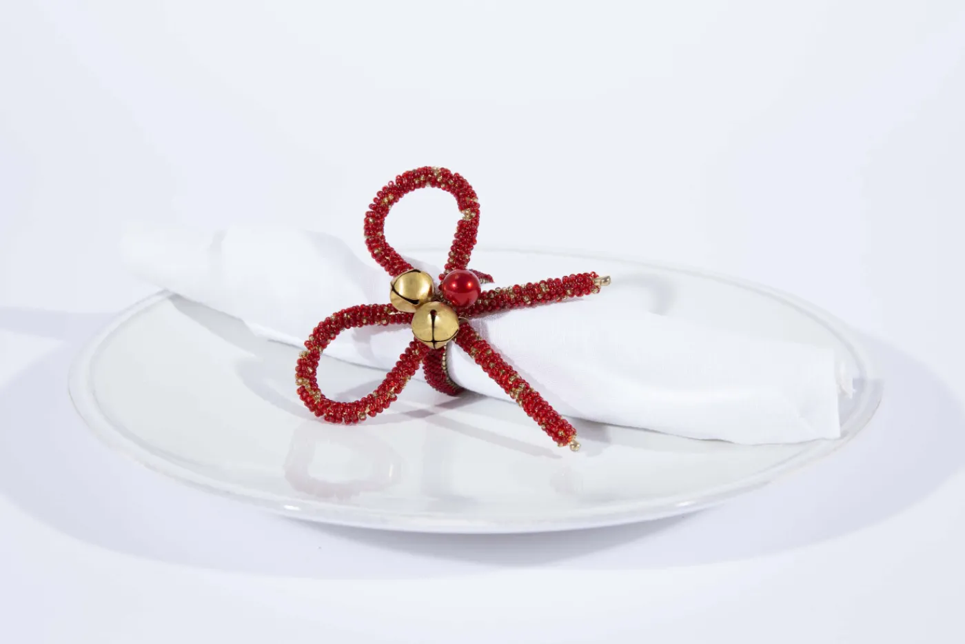 Décoration De Table|Accessoires<Flamant OLBIA, rond de serviette, perles Rouge