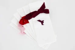Flamant X Charles Kaisin<Flamant ORIGAMI, serviette, broderie, set de 6 Mixte