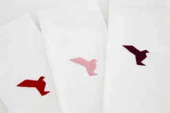 Flamant X Charles Kaisin<Flamant ORIGAMI, serviette, broderie, set de 6 Mixte