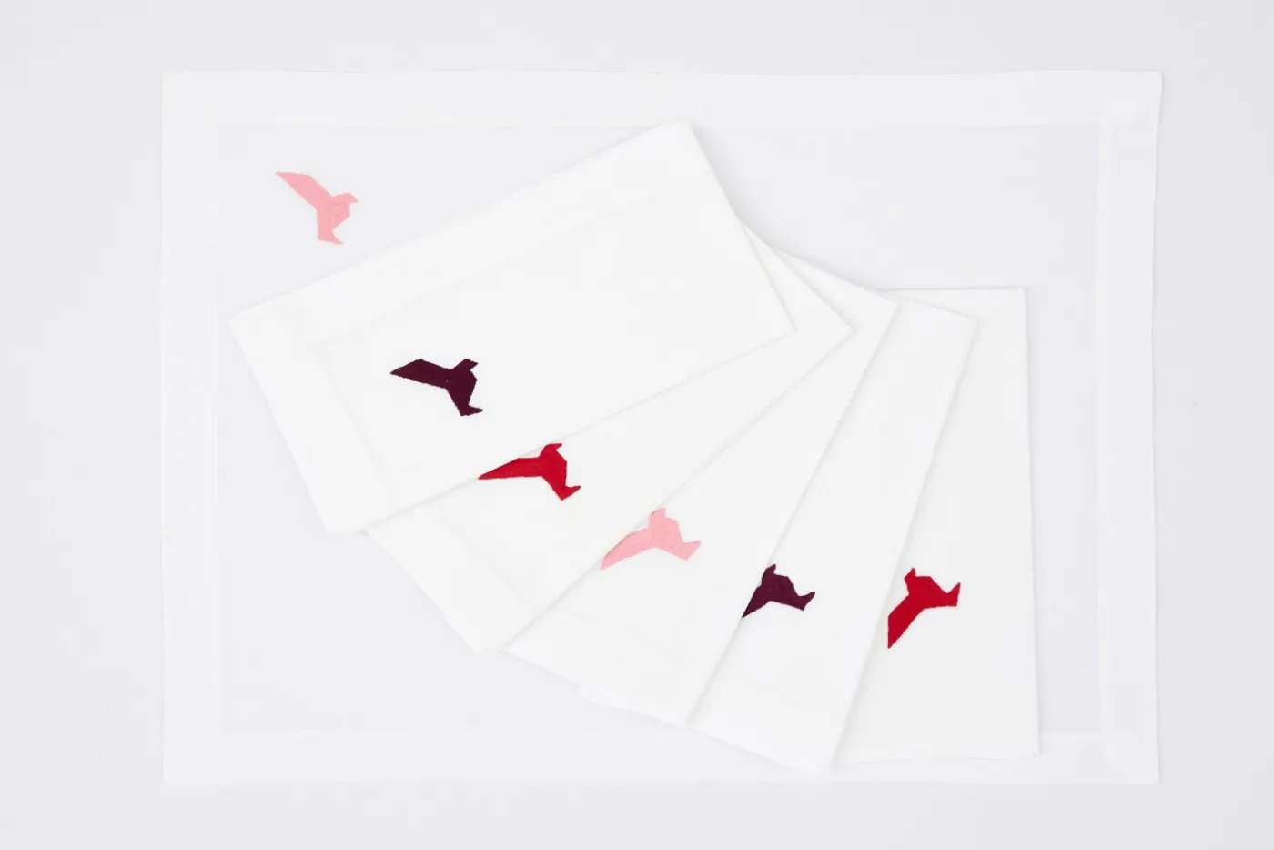Flamant X Charles Kaisin<Flamant ORIGAMI, set de table, broderie, set de 6 Mixte