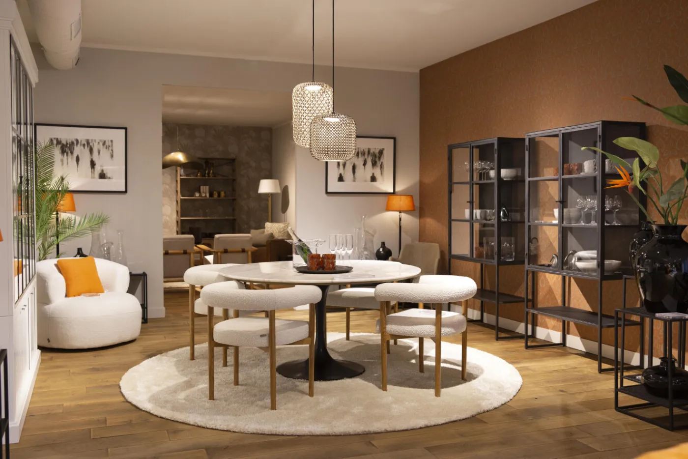 Fauteuils|Sièges<Flamant ORLANDO, fauteuil, bouclé, Blanc