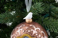 Boules De Noël|Boules De Noël<Flamant OSTER, boule de Noël Rose
