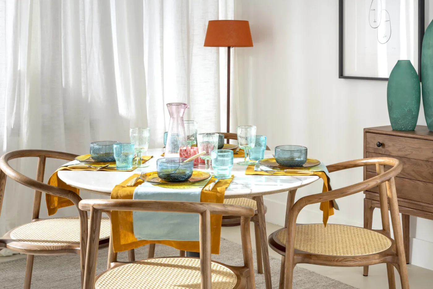 Sets De Table Et Porte-Couverts|Textile<Flamant PHILLS, set de table, camel, set de 6 Brun