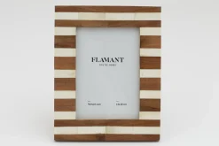 Cadres Photo|Cadres Photo<Flamant PORDIS, cadre photo, bois et os, 13x18 Mixte