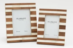 Cadres Photo|Cadres Photo<Flamant PORDIS, cadre photo, bois et os, 13x18 Mixte