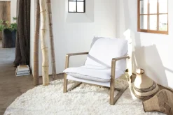 Tapis|Textile<Flamant RAGNAR, tapis, Ø200, écru Blanccassé