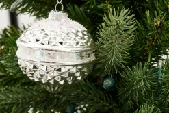 Boules De Noël|Boules De Noël<Flamant RAJA, boule de Noël Argent