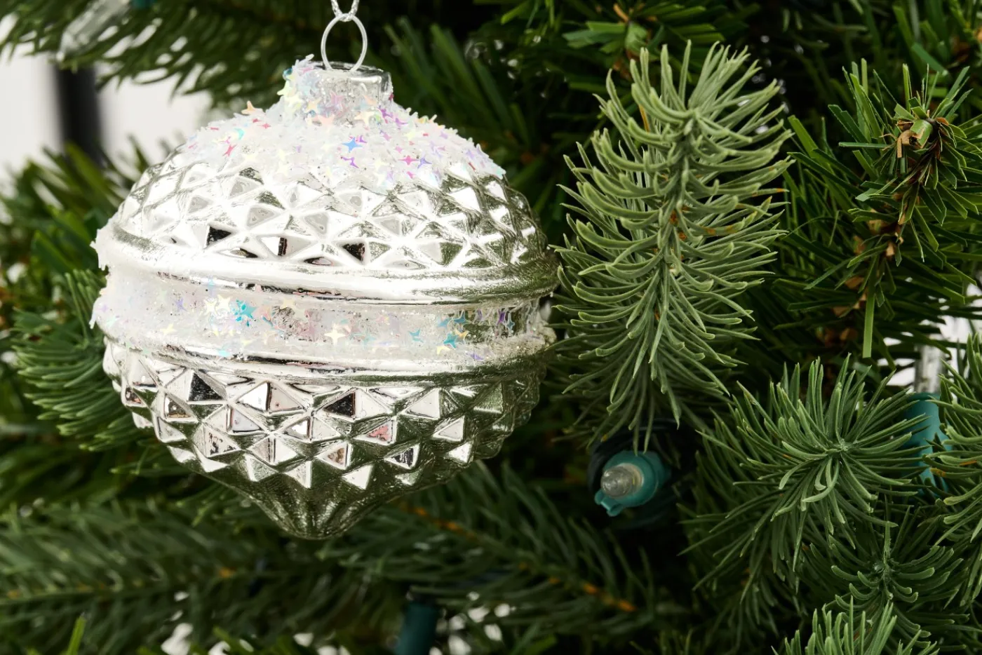 Boules De Noël|Boules De Noël<Flamant RAJA, boule de Noël Argent