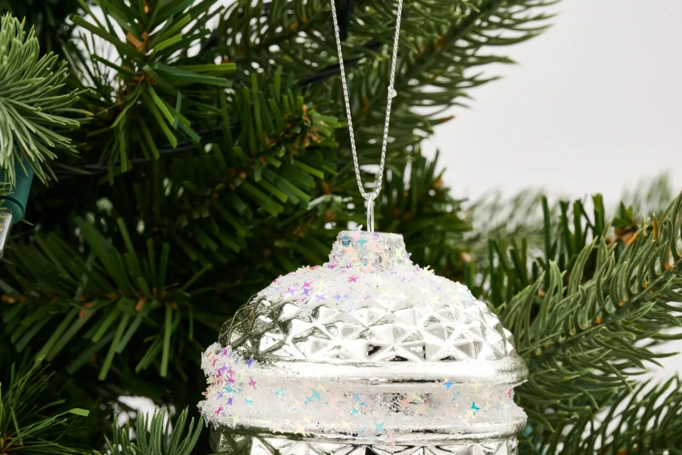 Boules De Noël|Boules De Noël<Flamant RAJA, boule de Noël Argent