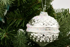 Boules De Noël|Boules De Noël<Flamant RAJA, boule de Noël Argent