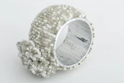 Décoration De Table|Accessoires<Flamant RIOJA, rond de serviette, perles, Argent