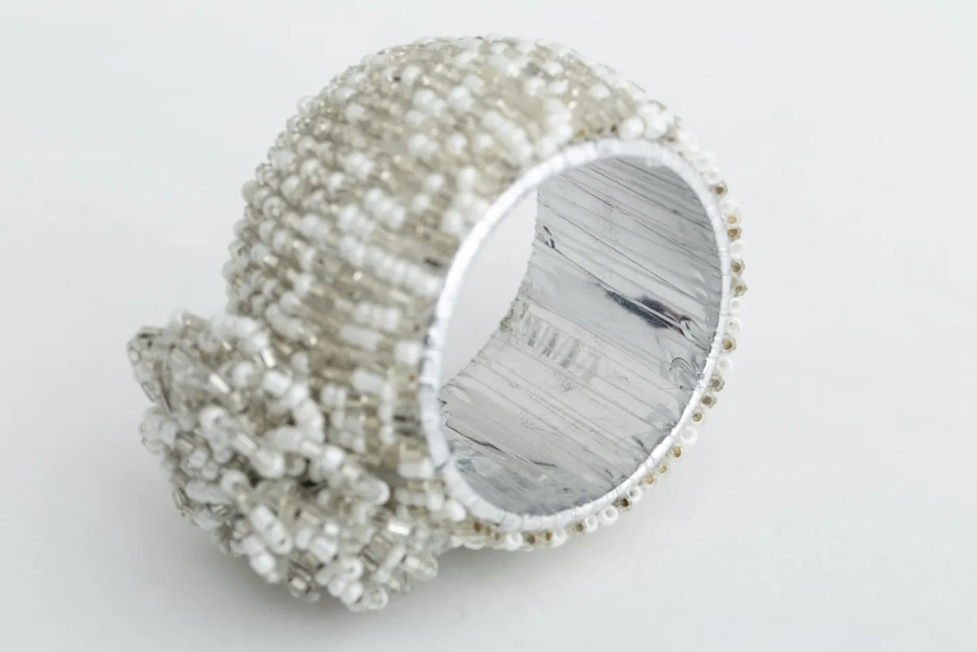Décoration De Table|Accessoires<Flamant RIOJA, rond de serviette, perles, Argent
